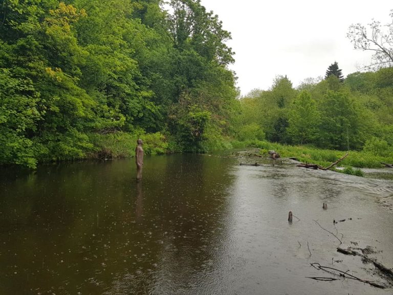 Gormely Statue Water of Leith